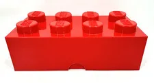 Lego Large Red Brick Storage Bin 8 Stud 19.5" x 9.5" x 7.25" 