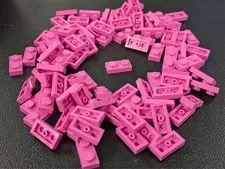 Lego 100x New Dark Pink Plate 1 x 2 Studs Pieces # 3023 Bulk Lot MOC