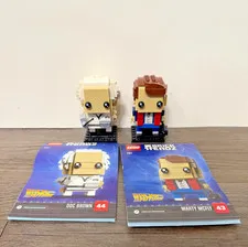 LEGO Brickheadz Marty McFly & Doc Brown 41611 Complete Set with Instructions