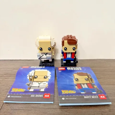 LEGO Brickheadz Marty McFly & Doc Brown 41611 Complete Set with Instructions