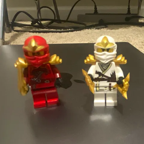 Lego Ninjago Kai and Zane ZX w/ Golden weapons