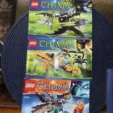 LEGO Mixed Lot INSTRUCTIONS Booklets Chima 70141  70129 70128 Manuals Only (3)