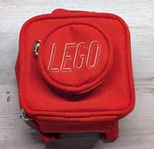 LEGO Red Mini Backpack Pouch Storage Case Carry Gear Solutions for Bricks 4"