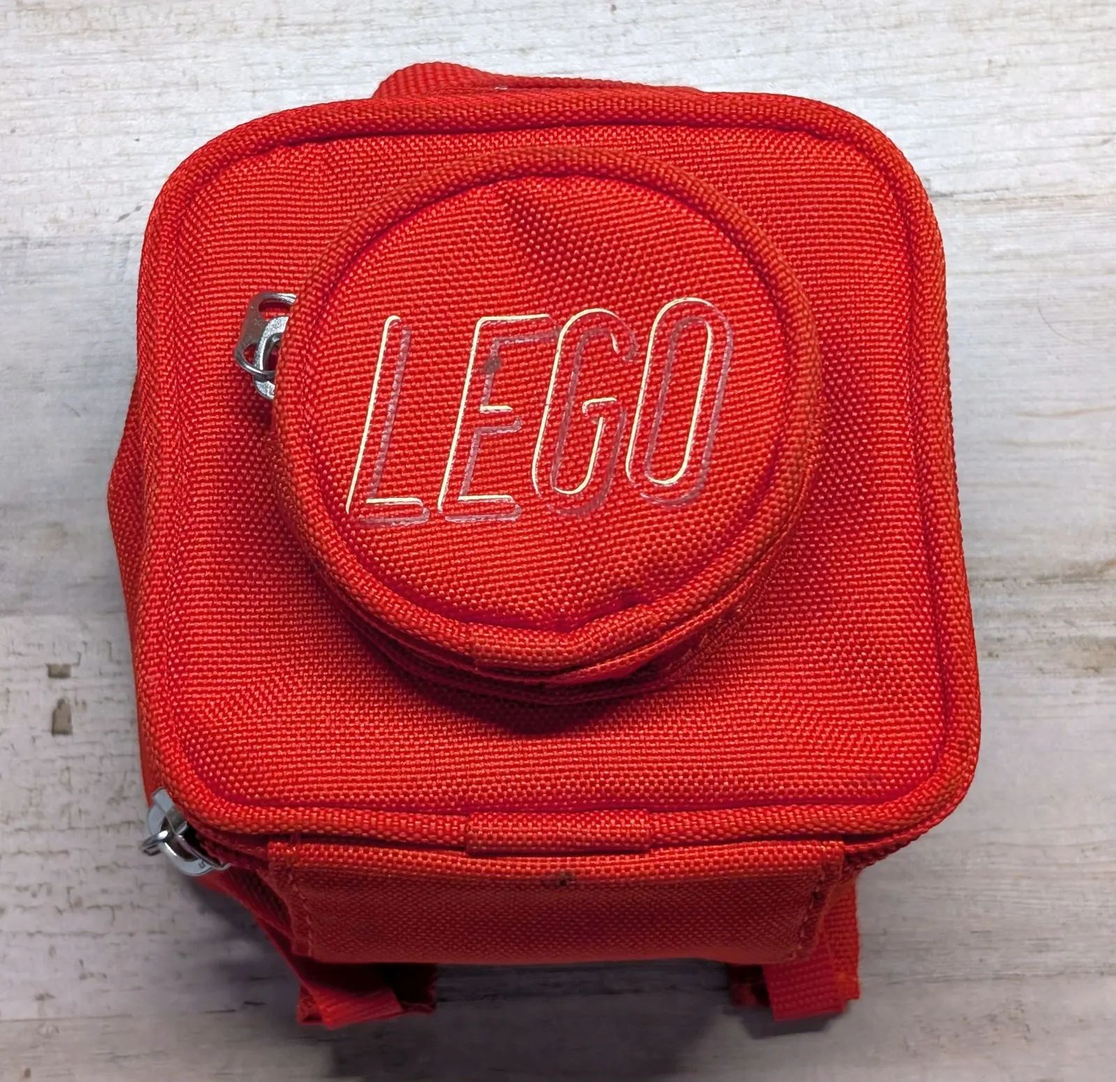 LEGO Red Mini Backpack Pouch Storage Case Carry Gear Solutions for Bricks 4"