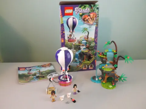 LEGO Friends Tiger Hot Air Balloon Jungle Rescue 41423 Set (missing 1 small pc)