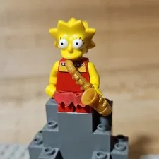 LEGO Plastic Lisa Simpson Minifigure The Simpsons Series w/ Saxophone sim014