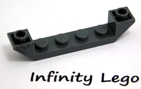 6 LEGO Dark Grey Slope 1x6 Double Inverted with Open Center (52501) 6 Pieces