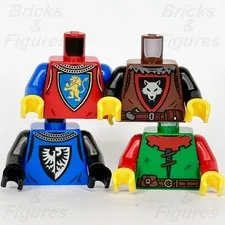 LEGO® Castle Torso Part Pack Lion Knight Wolfpack Black Falcon Forestmen x 4
