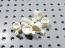 LEGO Lot of 6 White Teacups Food Accessory Minifig BI