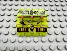 Lego Panel Hinge UFO Pattern Trans Neon Green 2x4x3 1/3 # 2582pb08 6979 & 6915