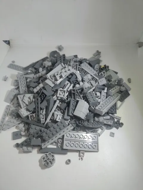 Lego By The Pound Light And Dark Grey Lego Blocks.