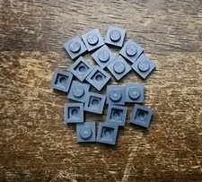LEGO Dark Bluish Gray Plate 1 X 1 QTY 20. Part No. 3024.