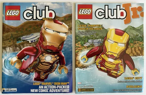 2 Lego CLUB & CLUB JR Magazines May-June 2013 Marvel Super Heroes Iron Man