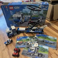LEGO CITY: Police Helicopter Transport (60244) 100% with box and instructions