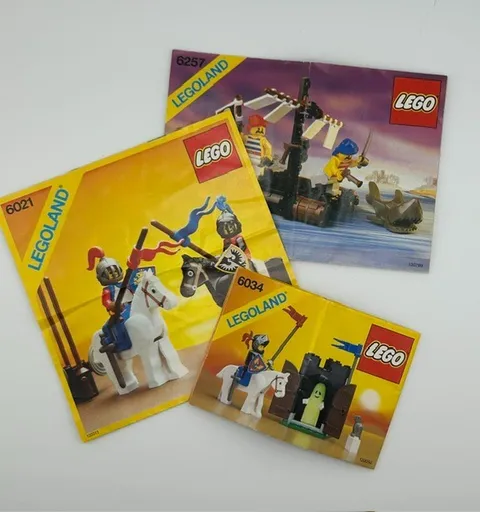 3 VTG Lego Instruction MANUALS ONLY - 6021, 6034, 6257