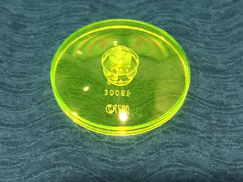 LEGO PART 3960 4X4 INVERTED RADAR DISH TRANSPARENT NEON GREEN