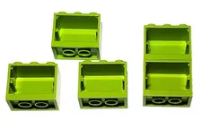 Lot Of 5 Lime Green Lego 92410 4532 Cupboard 2x3x2 Hollow Studs Cabinets Only