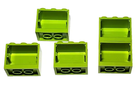Lot Of 5 Lime Green Lego 92410 4532 Cupboard 2x3x2 Hollow Studs Cabinets Only