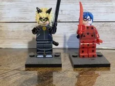 Custom Lego se of Ladybug and Chat Noir from Miraculous Ladybug