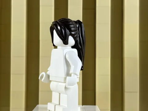 NEW Lego Female Minifig Dark BROWN HAIR ONLY Castle Princess Girl Ponytail