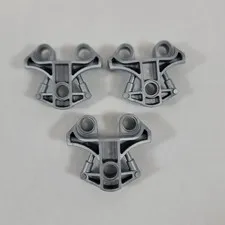 3X LEGO Bionicle Warriors PEARL LIGHT GREY Toa Metru Chest Cover Part Lot 49423