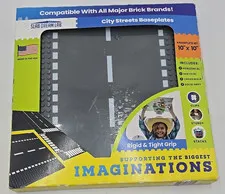 NEW City Streets Baseplate 4 Pack Set by Slab Dream Lab LEGO Compatible