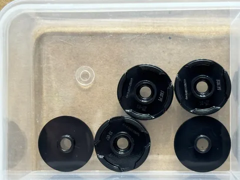 LEGO Parts - Black Tile, Round 2 x 2 with Open Stud - No 18674 - QTY 5