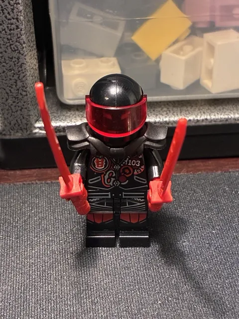 Lego Ninjago Mr-E Minifigure Biker Vest From Set 70643 Retired Great Condition