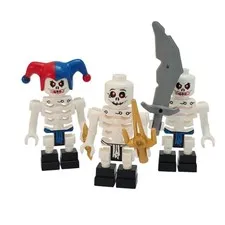 Lego Ninjago Skeleton Minifigures 3 Villain Figures Krazi Bonezai Weapons