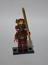 Samurai Wave Warrior Lego With Golden Color Spear Yari Armore custominifig New