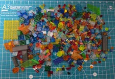Lego Misc Transparent Pieces Lot - 1x1 Round Stud Blocks 1x1 2x2 Wings 2x3