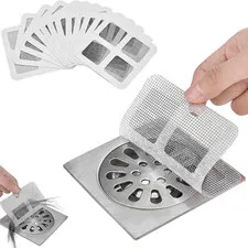 Disposable Hair Drain Stickers,Mesh Cover Floor Drain Sticker for Kitchen Bathro