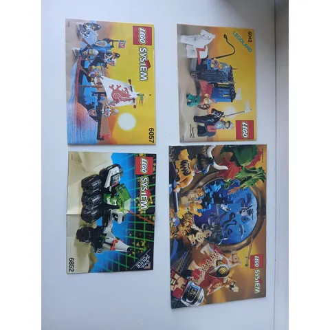 Vintage LEGO Instruction Manual Lot 6042 6057 6852 Space Police Castle 1990s