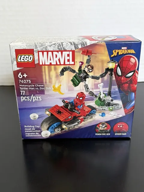 LEGO Motorcycle Chase: Spider-Man Vs. Doc Ock (76275) New Damaged Box