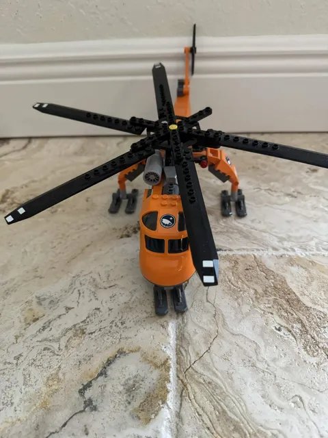 LEGO 60034 City Arctic Helicrane Vehicle Only  Incomplete