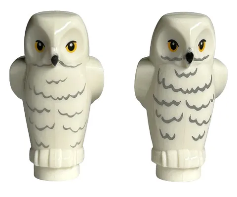 NEW Lego WHITE OWL 2 piece lot Harry Potter Minifig Pet Bird Hedwig
