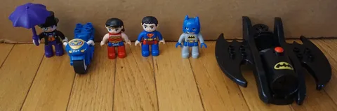 Lot of Lego Duplo DC Superheroes Figures Batman Superman Penguin Wonder Woman