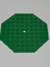LEGO Plate Green ● 10 X 10 Octagonal ● 89523 ● QTY 1