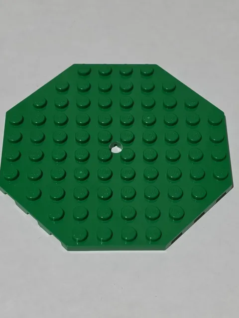LEGO Plate Green ● 10 X 10 Octagonal ● 89523 ● QTY 1
