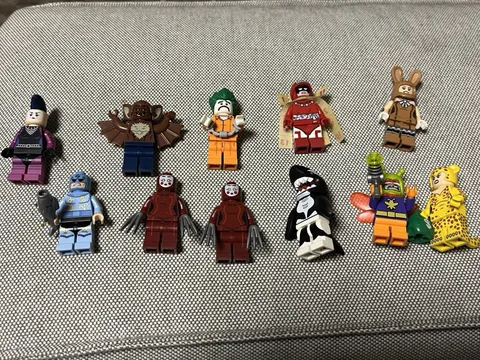 Lego Batman DC Villains Lot Of 11 Minifigures - Joker Kabuki Orca Calendar Moth