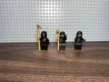 LEGO NINJAGO Minifigure Lot of 3 Cole Minifigures, NRG, DX, GW w/ Gold Weapons