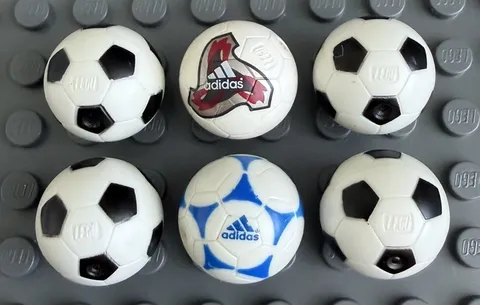 Lego Minifigure Soccer Balls Sports Field Pitch Adidas World Cup Lot of 6