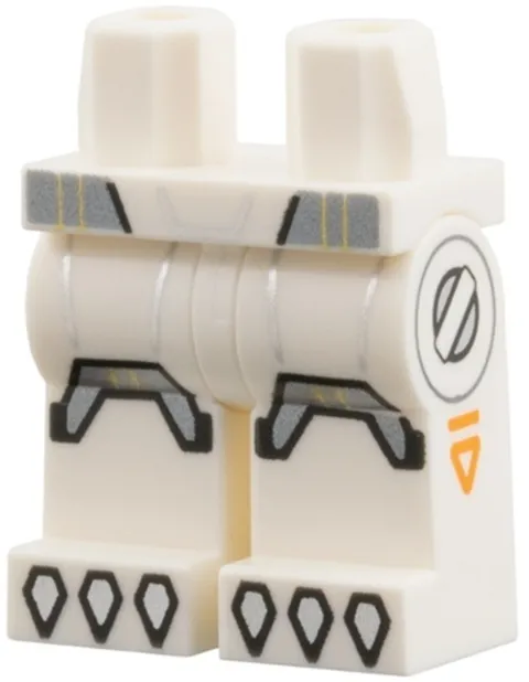 Lego NEW T-REX Minifigure LEGS White Silver Kneepad Claws 71052 Part