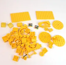 LEGO Parts - Assorted Yellow and Trans-Yellow Bulk Pieces - QTY 62 pc (2.5 oz)
