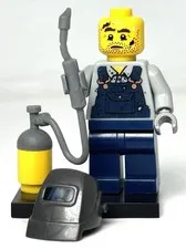Lego COL11-10 Welder (Minifigure, 71002, COL172, CMF Series 11, 2013) Canadian