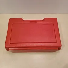vintage red Lego storage case 12 inches wide good condition made in USA