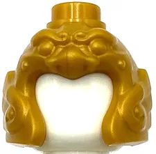 Lego New Pearl Gold Minifigure Headgear Helmet with Cheek Protection Wings
