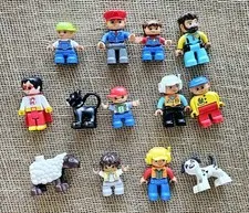 Lot Of 13 Lego Duplo People & Animal Toy Figures