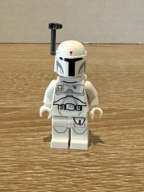 LEGO Star Wars Boba Fett White Prototype Minifigure w/ Helmet Jetpack