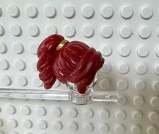 LEGO Minifigure, Hair Female Long Wavy with Ponytail with Gold Band 28432pb02